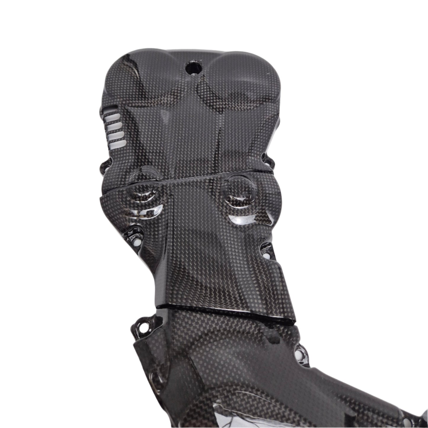 FullSix Carbon Distributieriem Cover Set – Ducati Multistrada 1200 (2010–2014) detailfoto verticale riemcover