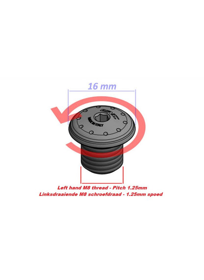 Spiegelvervanger bout M8x1,25 linksdraaiend Ducati Diavel V4 RS (2025+)