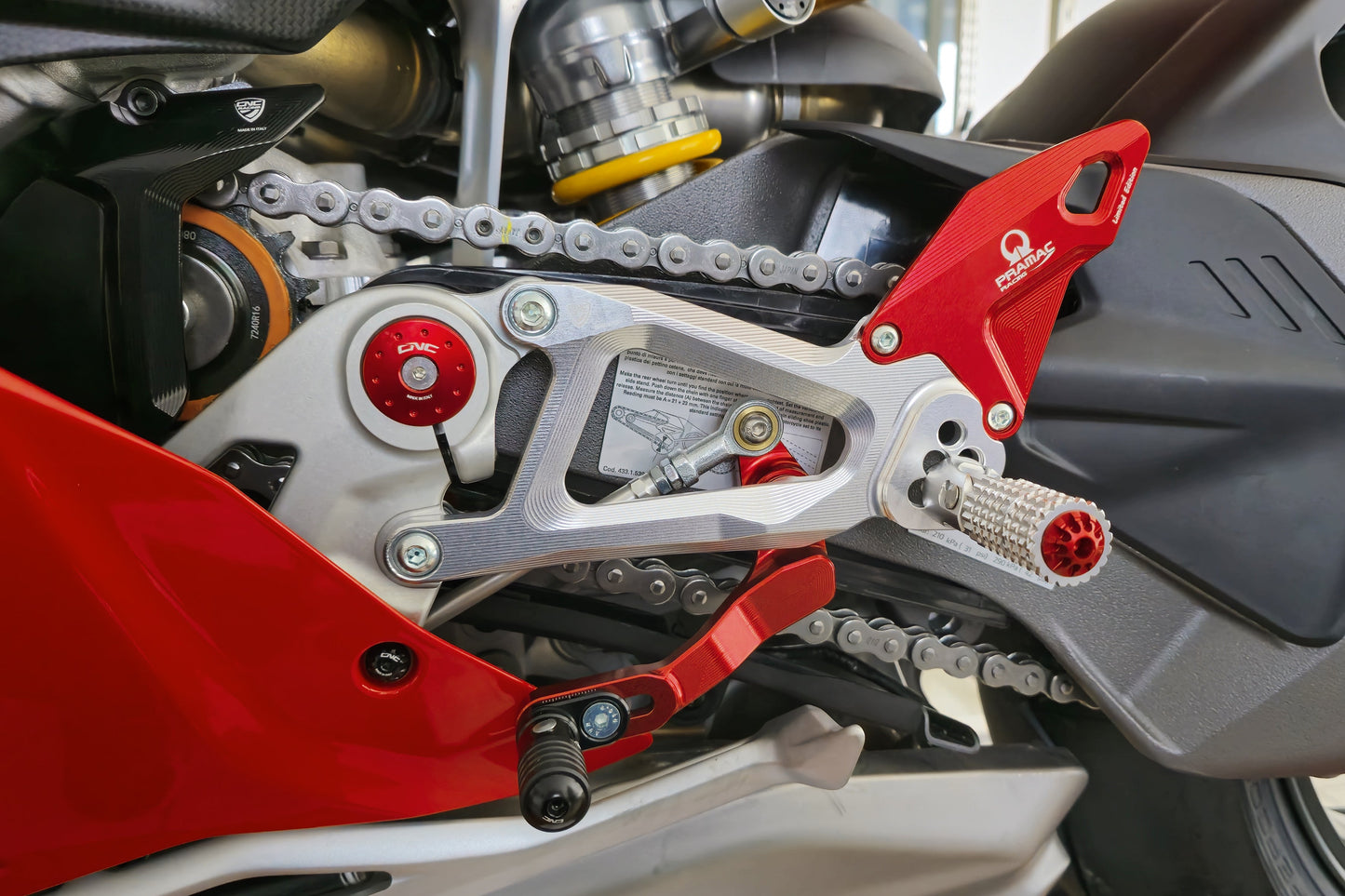 Pramac Racing Limited Edition remschakelset Ducati Panigale V4 Tricolore Italia (2025+)