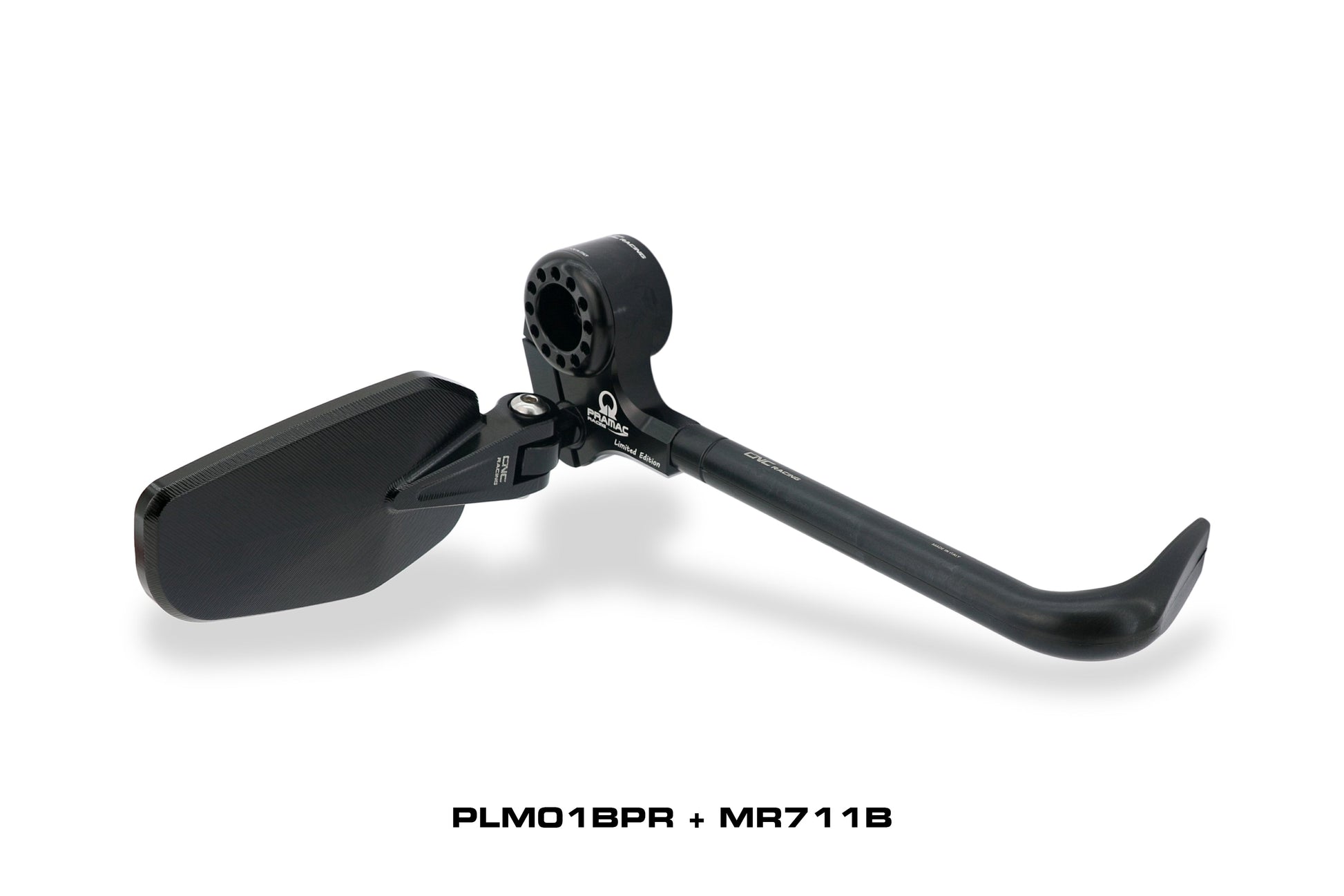 Voordeelpakket bar-end spiegels en hendelbeschermers - Pramac Racing Limited Edition Triumph Daytona 675R (2013-2017) rechter spiegel en hevelbeschermer los afgebeeld