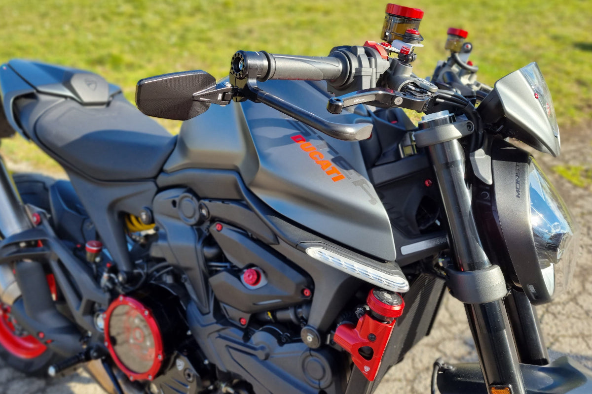 Voordeelpakket remhendel koppelingshendel beschermers met bar-end spiegels Buell XB12SS (2006-2011) inhoud van set
