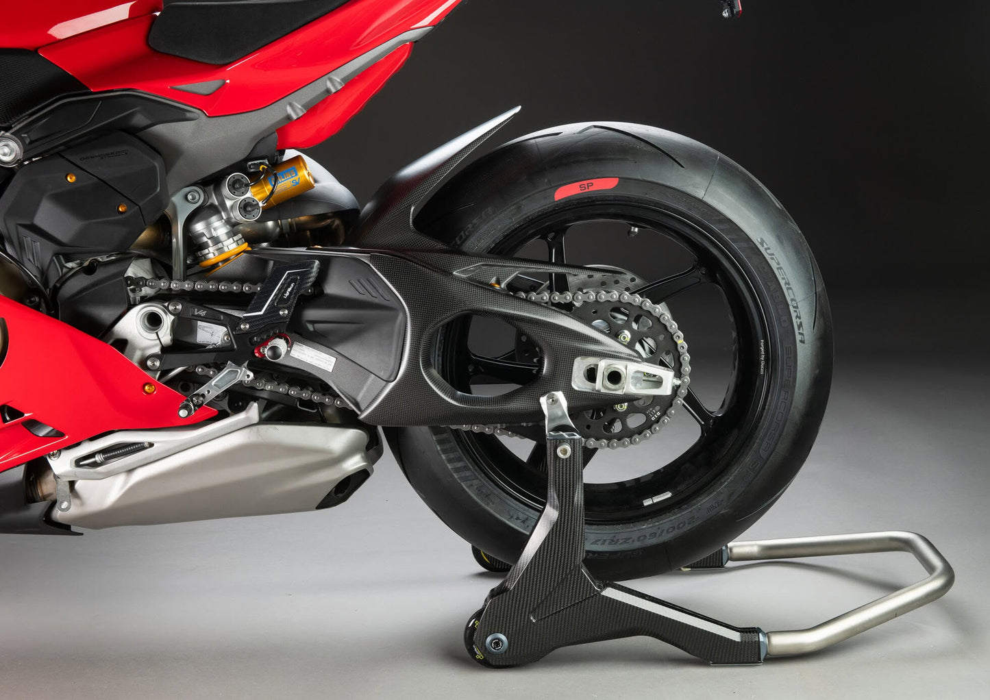 LighTech Carbon Paddock Stand Panigale V4 Tricolore (2025+)