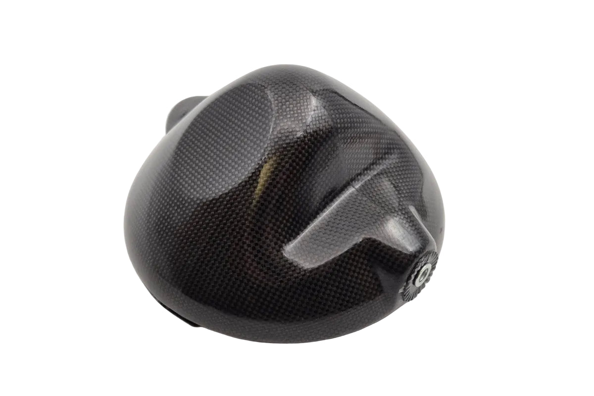 Zijaanzicht onderkant van volledig carbon koplamp behuizing voor Ducati Monster