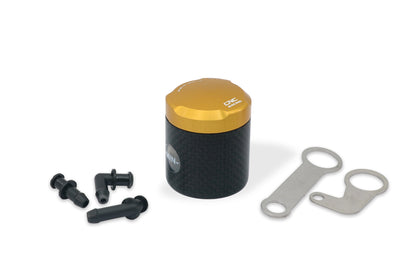 Carbon 12ml (achter)rem of koppeling vloeistof reservoir met aluminium deksel - Universeel