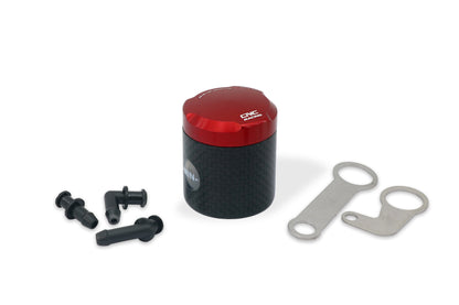 Carbon 12ml (achter)rem of koppeling vloeistof reservoir met aluminium deksel - Universeel