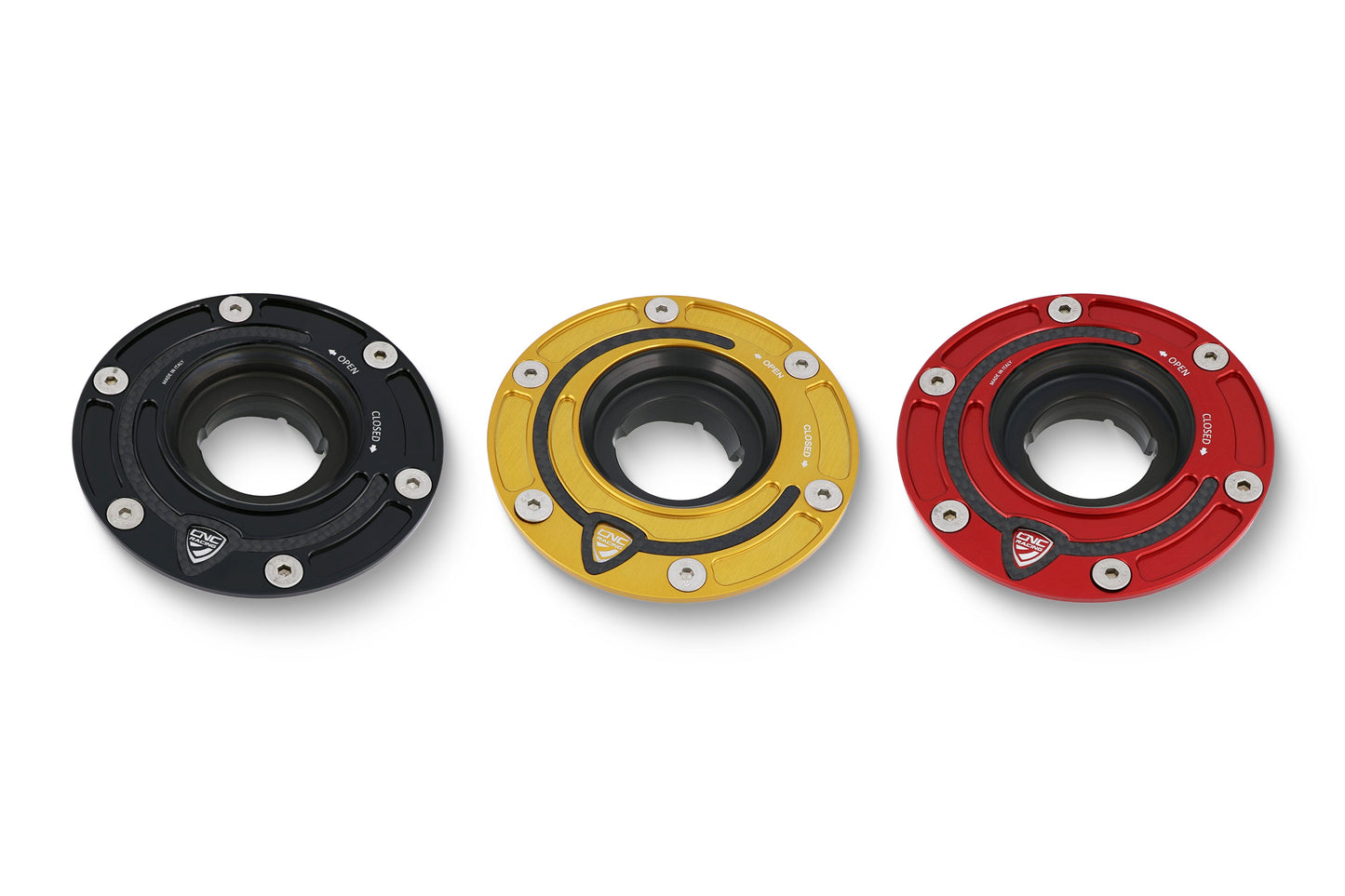 Tankdop buitenrand Carbonio Yamaha YZF-R3 (2015+) beschikbare kleuren zwart rood en goud