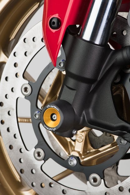 Outletdeal: Lightech voorwielas sliders blauw Yamaha MT-09 / Tracer 900 / XSR900 (2013-2020)