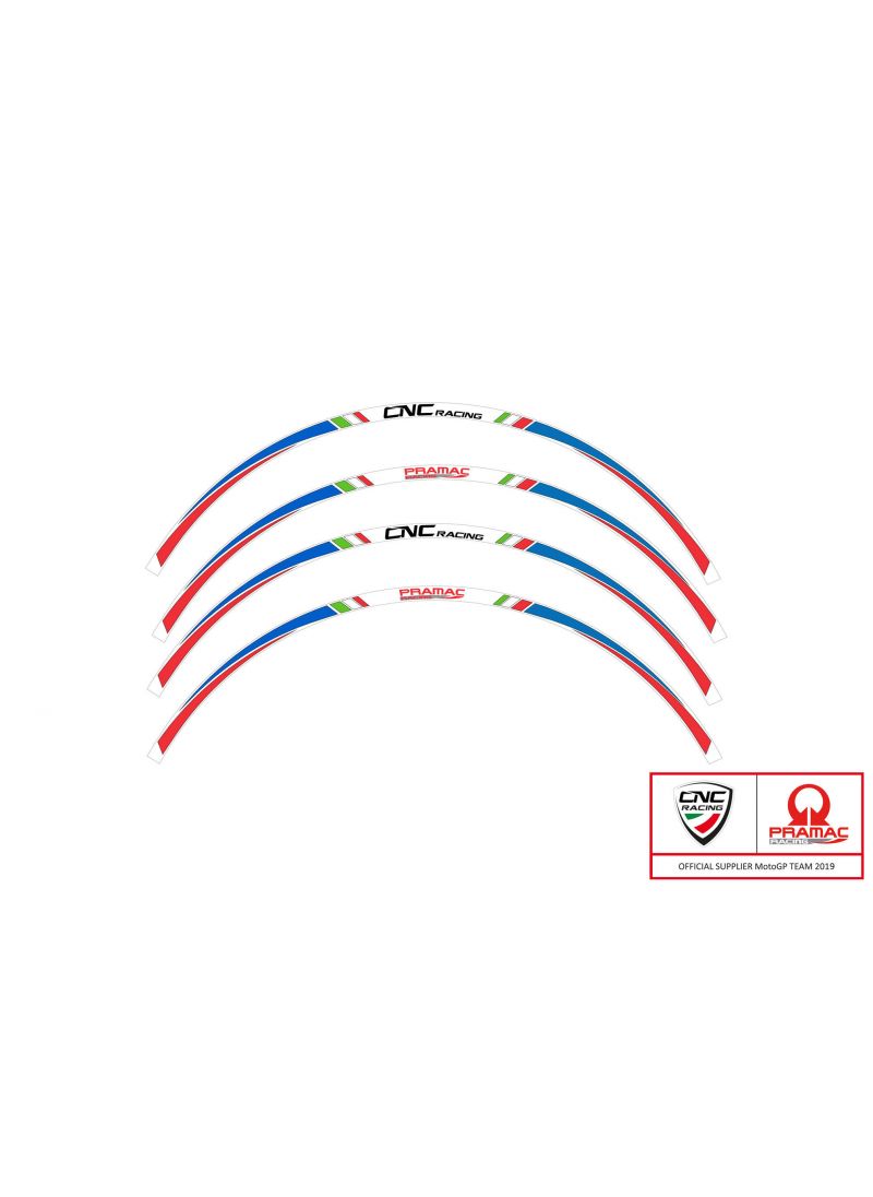 Rimstriping Wheel Stripe kit - 17 inch wheels - Pramac Limited Edition Ducati Panigale V4 Tricolore Italia (2025+)
