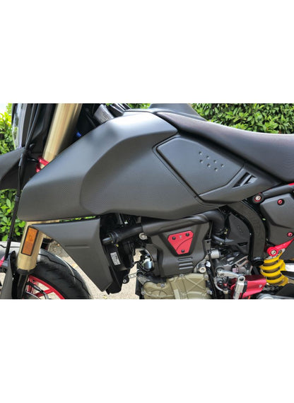 Upper Fuel Tank Covers Matt Carbon Ducati Hypermotard 698 Mono 2024+