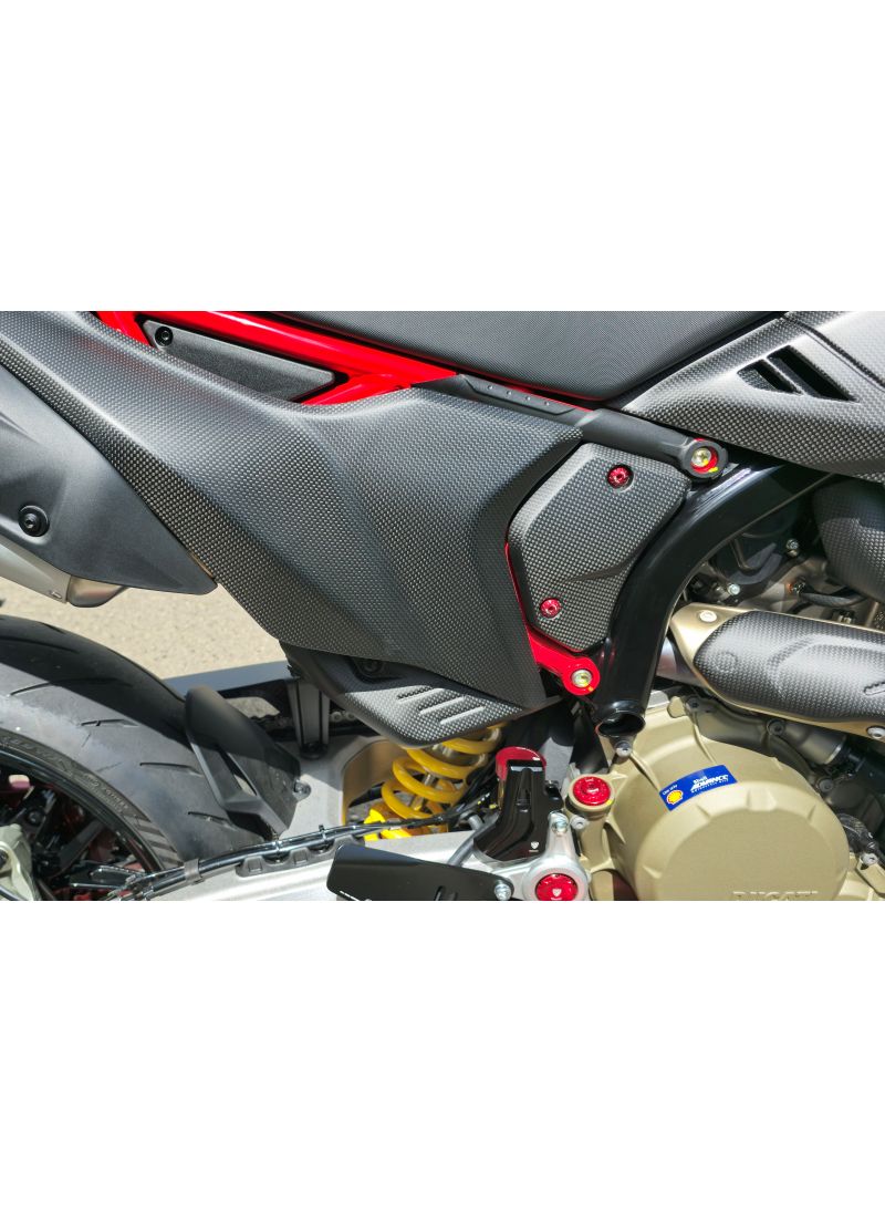 Exhaust Pipe Rear Heat Guard Matt Carbon Ducati Hypermotard 698 Mono 2024+