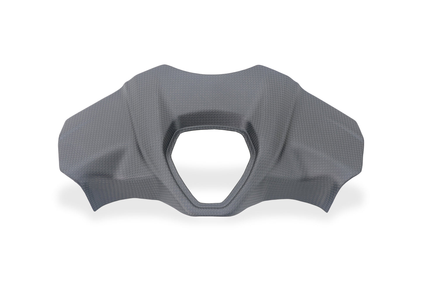 CNC Racing contactslot cover mat carbon vooraanzicht – Ducati Multistrada V2 (2025+)