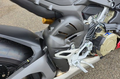 Uitlaatbochten hitteschild mat carbon Ducati Streetfighter V4 (2025+)