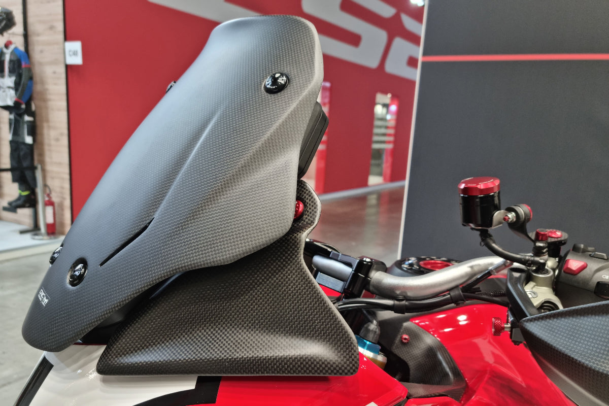 Luchtgeleiders mat carbon Ducati Multistrada V4 Pikes Peak (2022+) zijaanzicht