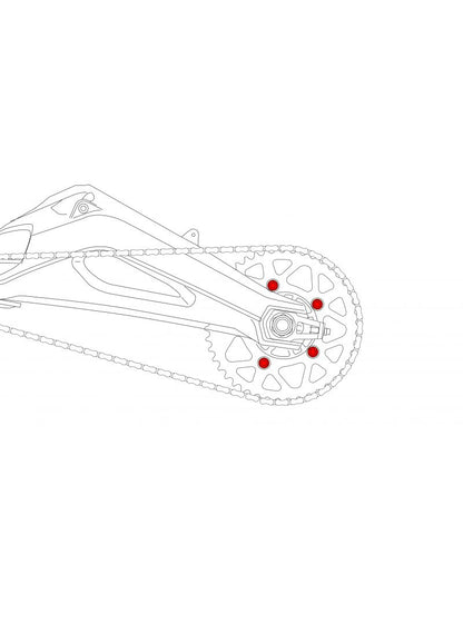 Achtertandwielenset (5 st.) Ducati Monster V2 + (Plus) (2026+)