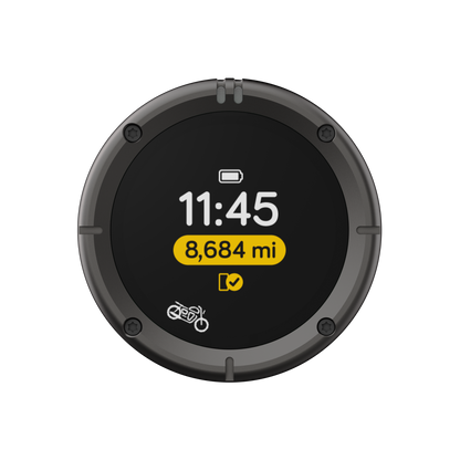 Beeline Moto 2 navigatiesysteem gun-metal-grey rand voorzijde weergave
