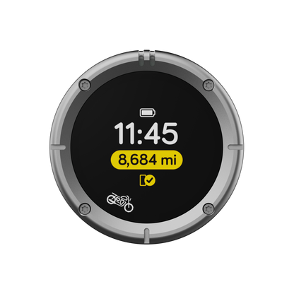 Beeline Moto 2 navigatiesysteem zilver rand voorzijde weergave
