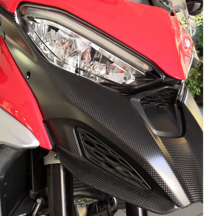 VERKOCHT_Carbon luchtinlaat cover set – Ducati Multistrada V4 / V4 S / Rally (2021–2026) – (gebruikt)
