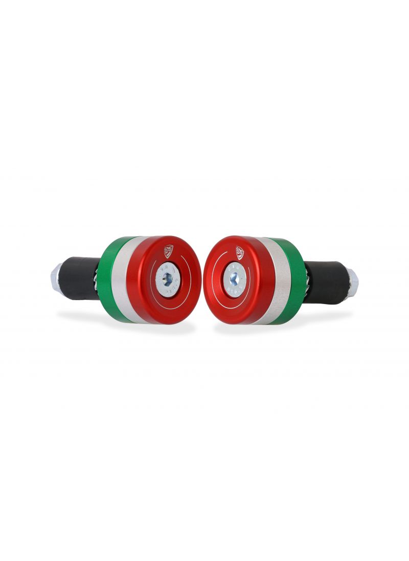 Handlebar End Weights 'Tricolore' Ducati Hypermotard 1100 (2007-2012)