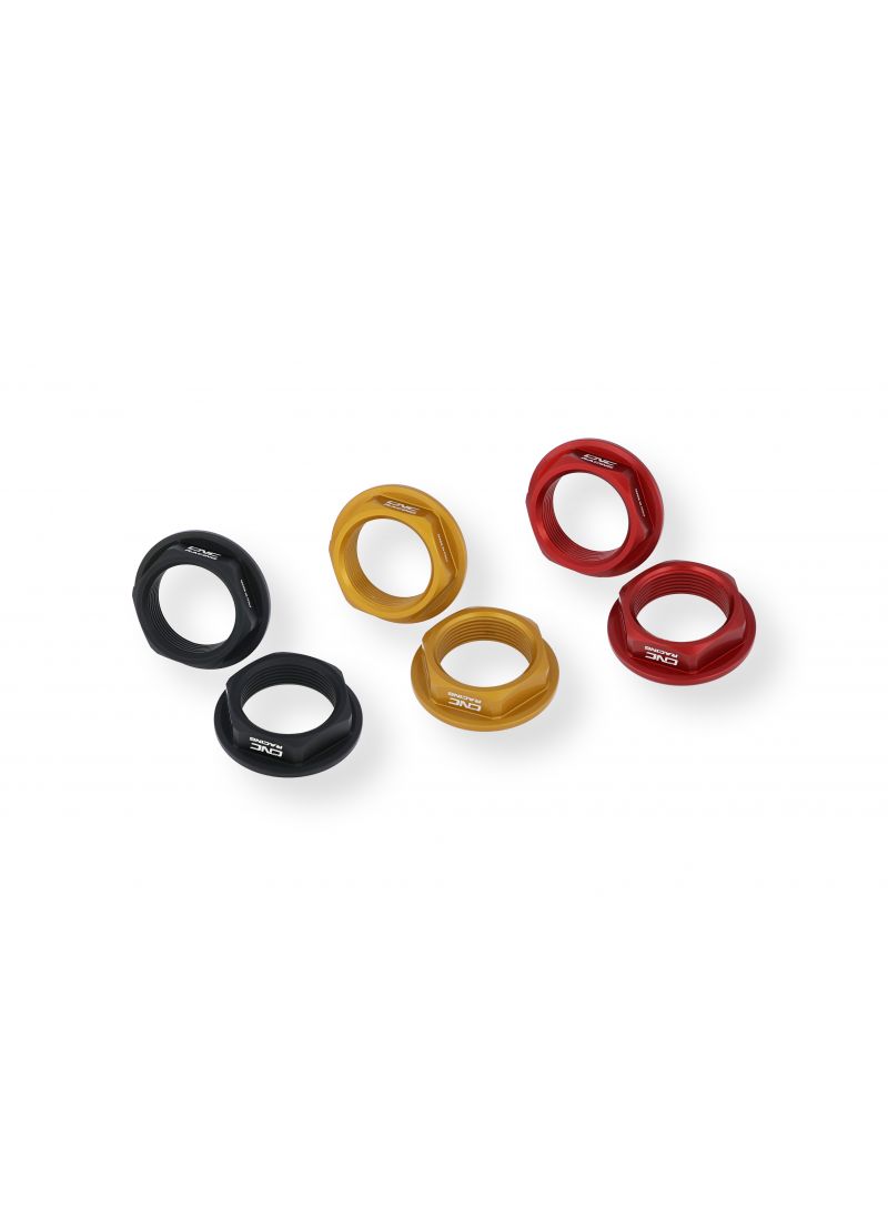 Achteras moer set - black red gold silver Ducati Monster V2 (2026+)