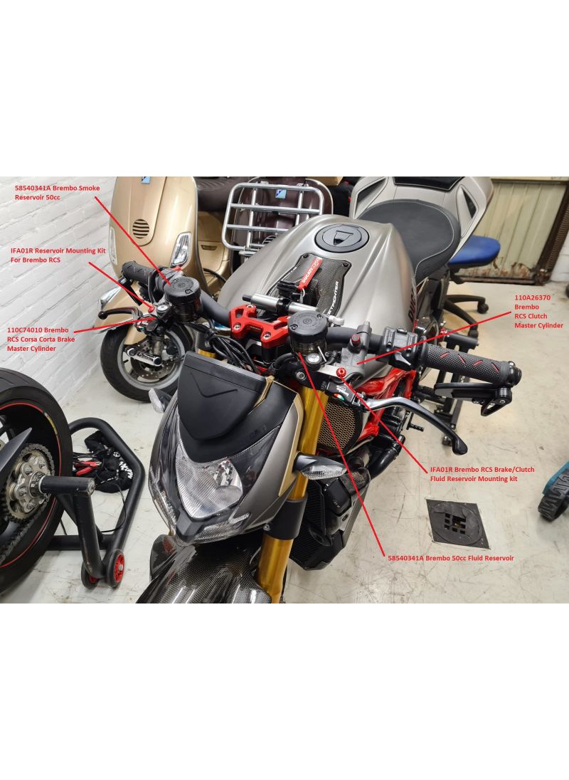 Remvloeistofreservoir montageset voor Brembo RCS Ducati 998S (2002-2003)