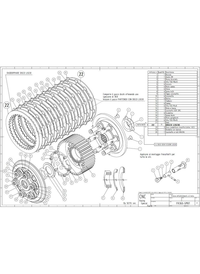 CNC Racing slipper clutch Master Tech Ducati Hypermotard 1100S (2007-2009)