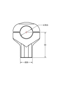 CNC Racing universele riserset hoogte 59mm Ducati Hypermotard 1100 EVO (2010-2012)