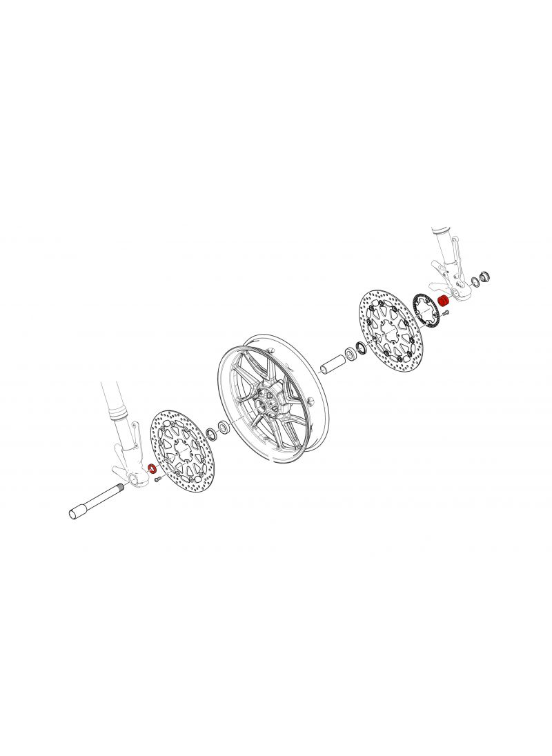 BST Achtertandwieldrager Ducati Hypermotard 950