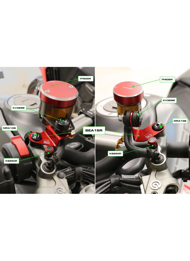 Remvloeistof Reservoir Steunen Set (2 st.) (2 pcs.) Ducati Monster V2 + (Plus) (2026+)