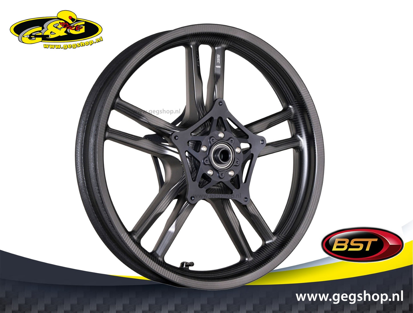BST Torque TEK 6x17'' carbon achtervelg voor Harley Davidson FXST Softail Standard (2021-2024)