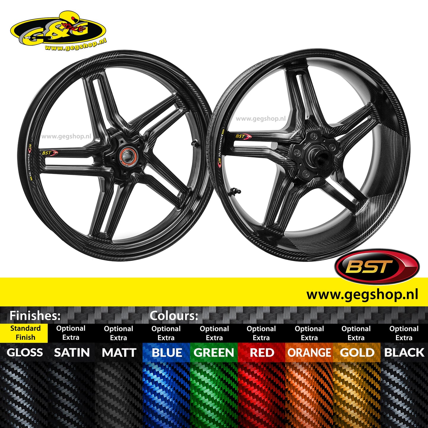 BST Carbon Achtervelg Rapid Tek 6,0 x 17" Yamaha MT-10 (2022+)