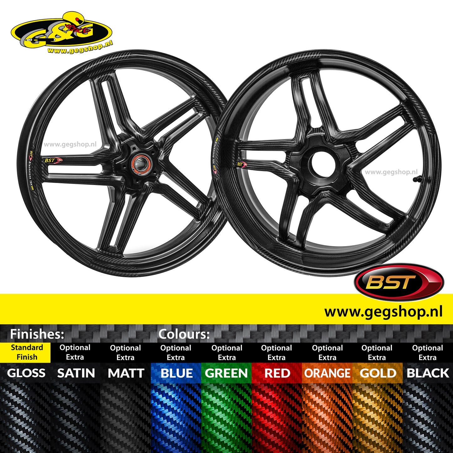 BST Torque TEK 4.5x17'' carbon achtervelg voor Harley Davidson FLHTCUL Electra Glide Ultra Classic Low (2015-2016)