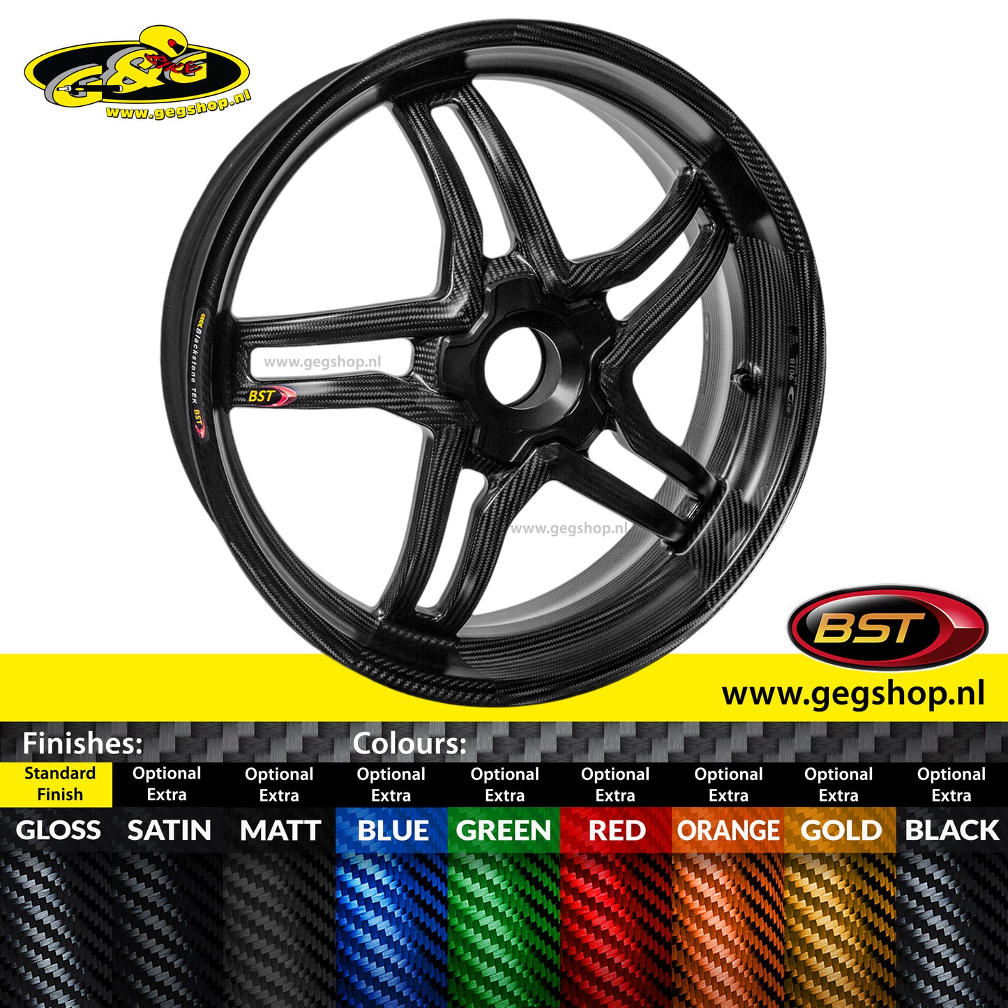BST Torque TEK 5x16'' carbon achtervelg voor Harley Davidson FLHTCUL Electra Glide Ultra Classic Low (2015-2016)