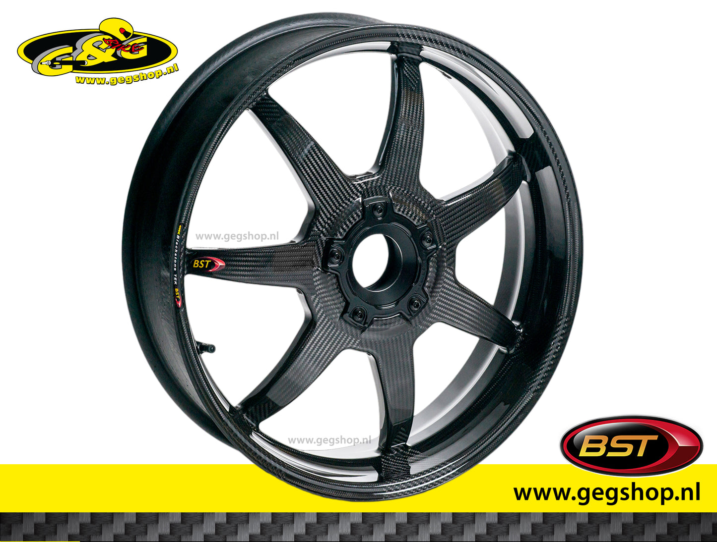 BST Torque TEK 6x17'' carbon achtervelg voor Harley Davidson XL1200XS Forty Eight Special (2018-2019)