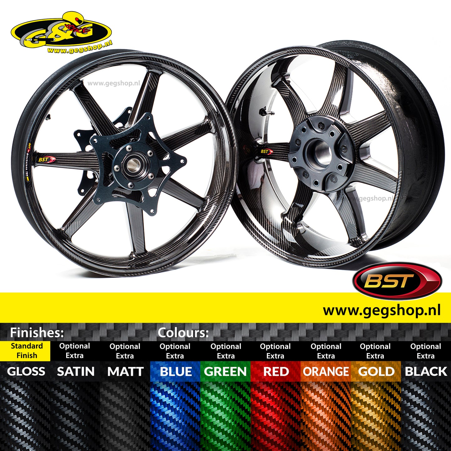 BST Torque TEK 3.5x17" carbon voorvelg voor Harley Davidson FXFB Fat Bob (2018-2019)