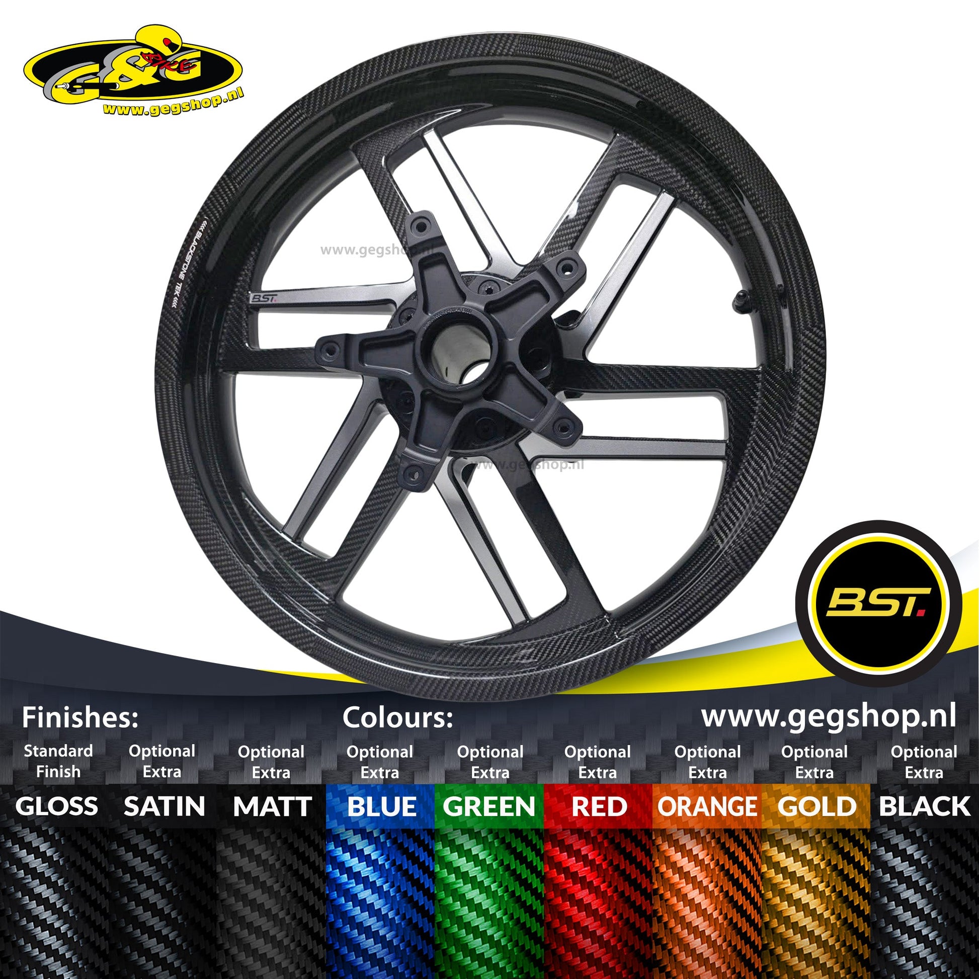 BST Reaper TEK 3.5x19" carbon voorvelg voor Harley Davidson FLHRXS Road King Special (2020)