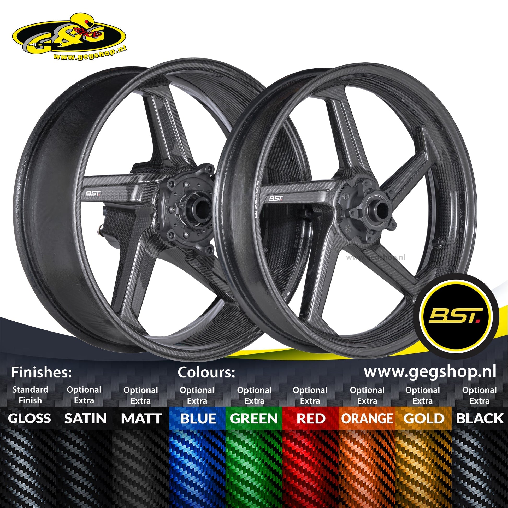 BST Star TEK voorvelg carbon 3,5 x 17" Aprilia RSV4 Factory (2021-2024)