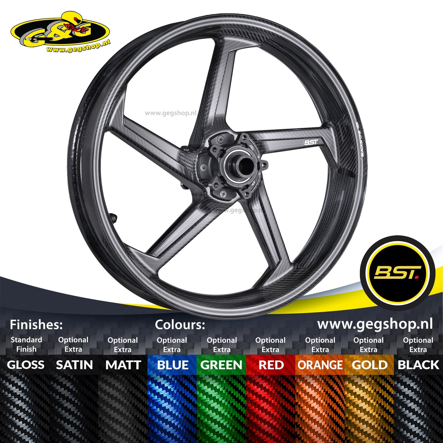 BST Star TEK achtervelg carbon 6,0 x 17" KTM 1290 Super Duke RR (2021-2024)