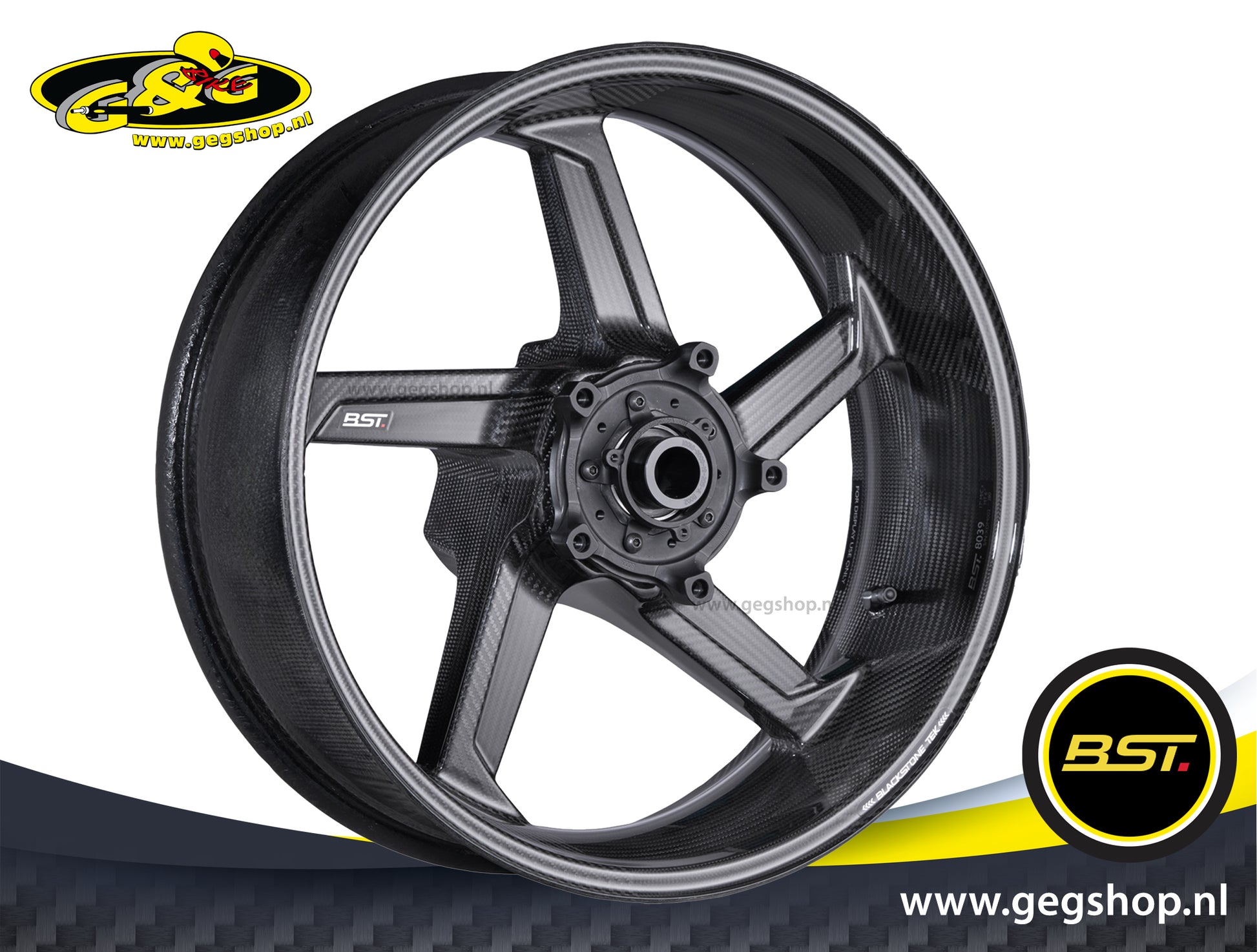 BST Star TEK achtervelg carbon 6.0" x 17" RSV4 (2021+)