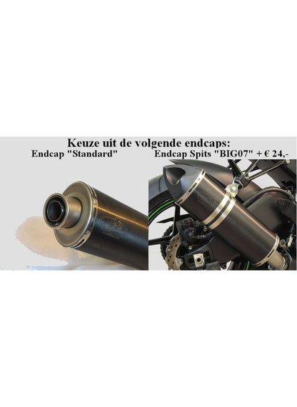 G&G Big Oval slip-on uitlaat Kawasaki ZX6R Ninja 2005-2006