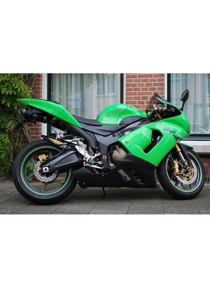 G&G Big Oval slip-on uitlaat Kawasaki ZX6R Ninja 2005-2006