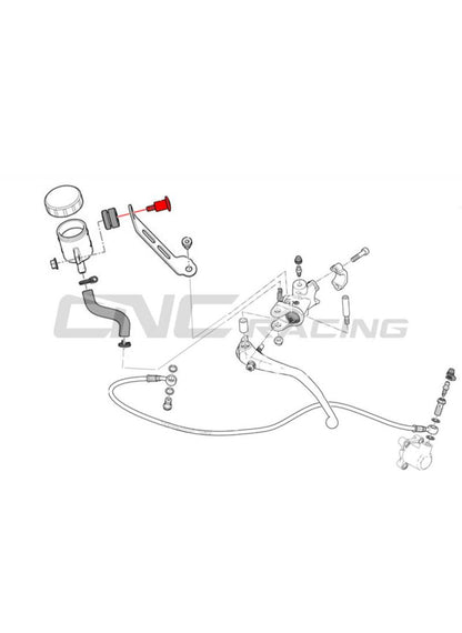 Evotech Ducati Hypermotard 950 Kentekenplaathouder (2019-2025) (Termignoni Single Race Exhaust Compatible)