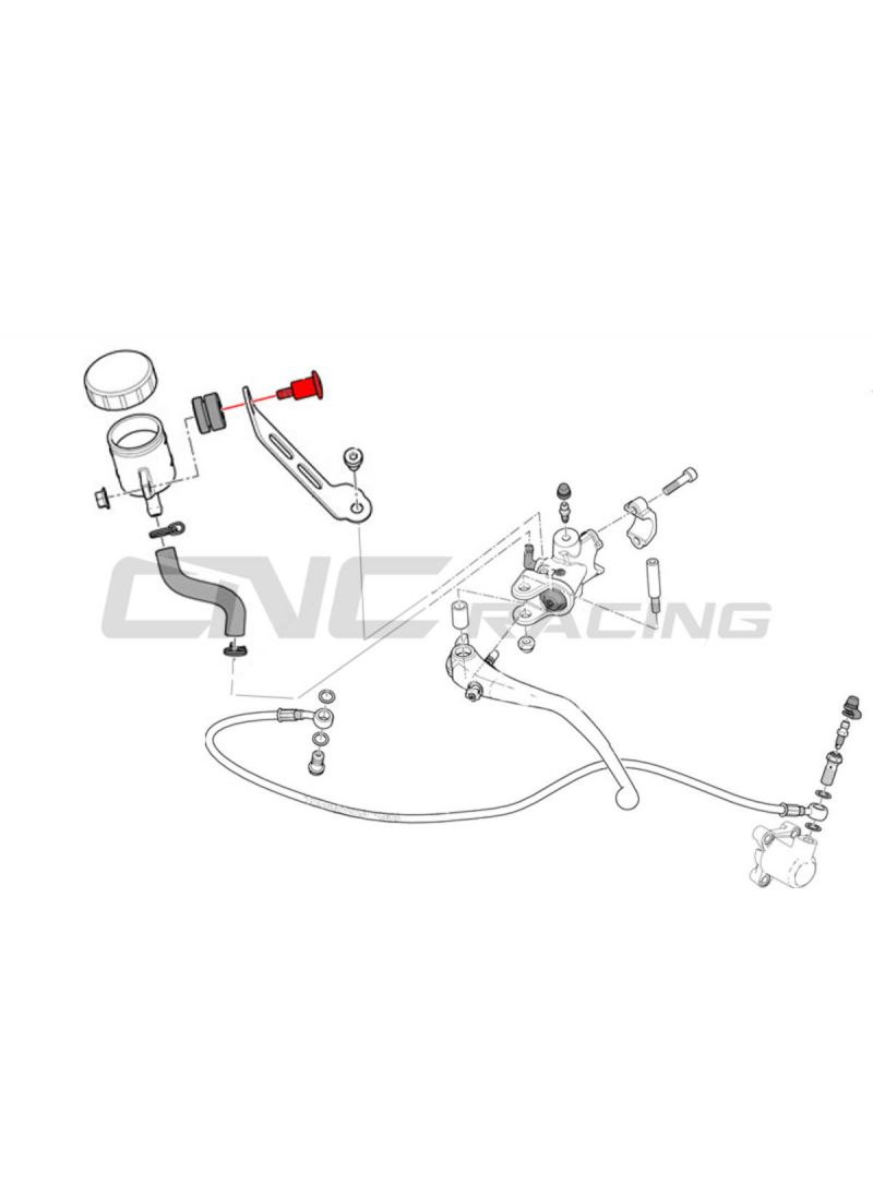 Front Brake or Clutch Fluid Reservoir Bolt for Ducati Hypermotard 1100 EVO (2010-2012)