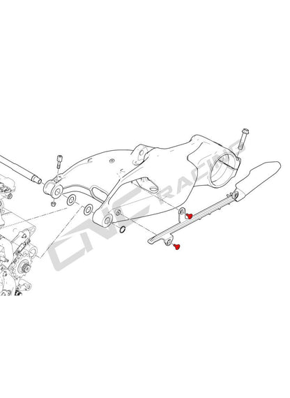 Boutenset voor originele remschakelset (2 st.) Ducati Hypermotard 950 RVE (2020-2025)