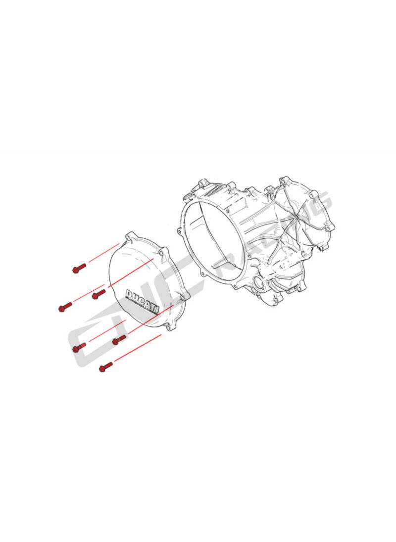 Titanium boutenset koppelingsdeksel Ducati Streetfighter V4 (2025+)