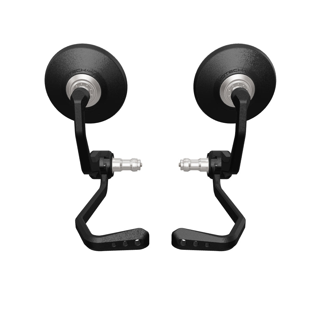 Bar End Spiegels (Retro) incl. Rem- en Koppelingshendel Beschermer Set Evotech - Ducati Monster V2+ (Plus) (2026+)