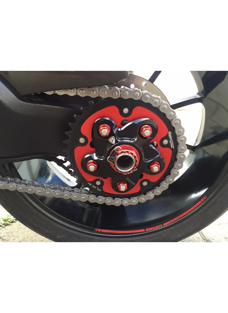 Achtertandwieldrager 5-bouts (smalle achteras) models Ducati Hypermotard 1100S (2007-2009)