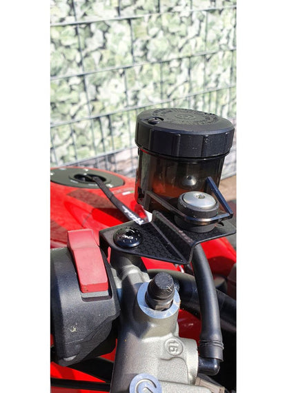 Remvloeistof koppeling vloeistof reservoir steunenset (2 st. ) mat carbon Ducati Streetfighter V4 (2025+)